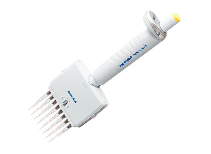 Reference 2 Manual pipette with a unique one-button operation allows for quick handling.