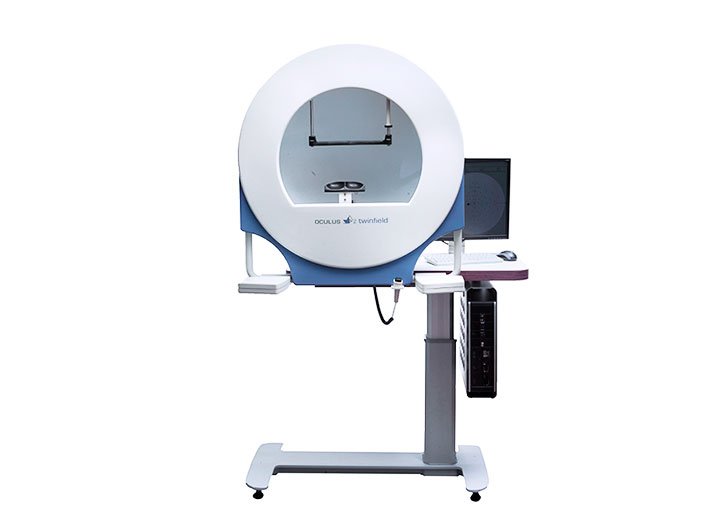 Twinfield Round head projection perimeter to measure the field of vision.